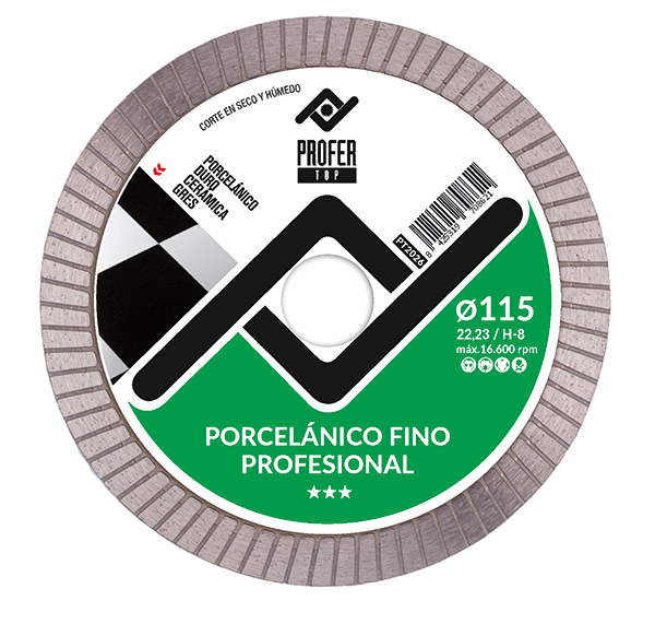 DISCO DIAMANTE PORCELANICO FINO PT2026 PROFER TOP 115X8MM