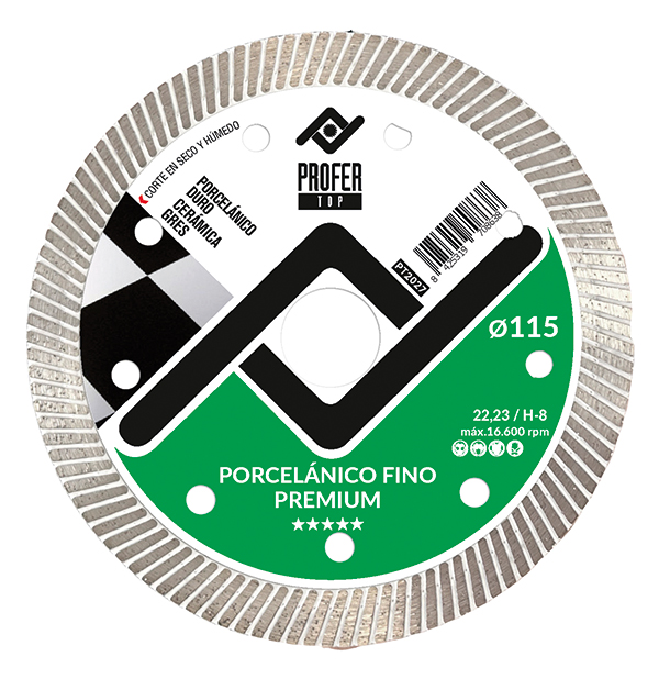 DISCO DIAMANTE PORCELANICO FINO PRO PT2027 PROFER TOP 115X8MM