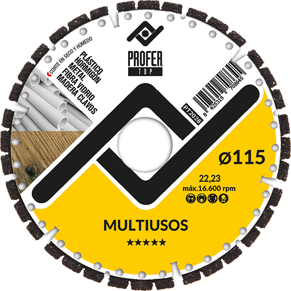 DISCO DIAMANTE MULTIUSOS PT2028 PROFER TOP 115X5 MM