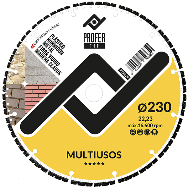 DISCO DIAMANTE MULTIUSOS PT2029 PROFER TOP 230X5 MM