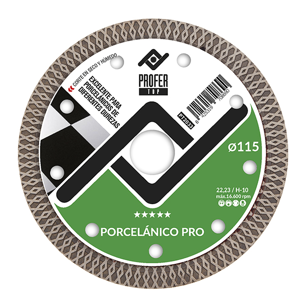 DISCO DIAMANTE PORCELANICO PRO PT2033 PROFER TOP 115X10MM