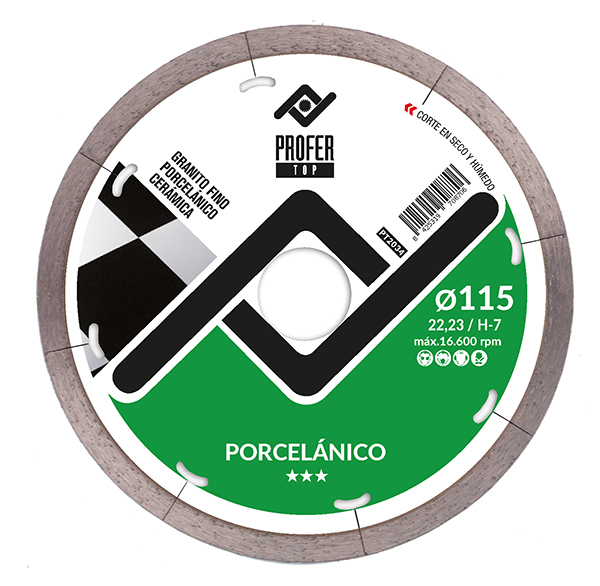 DISCO DIAMANTE PORCELANICO PT2034 PROFER TOP 115X5 MM