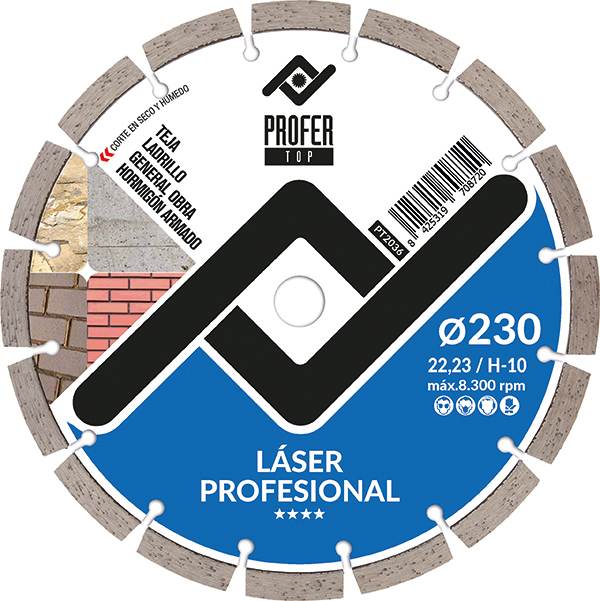 DISCO DIAMANTE LASER PROFESIONAL PT2036 PROFER TOP 230X10MM