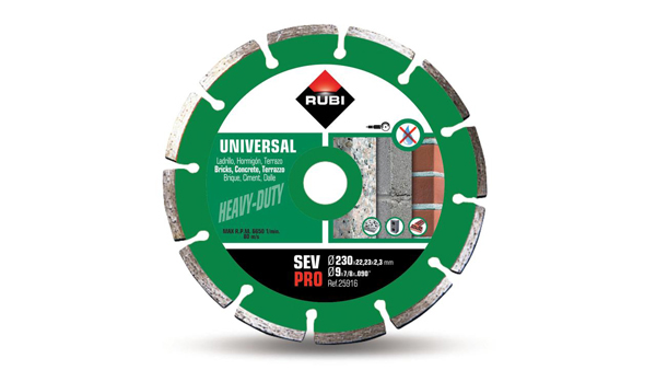 DISCO DIAMANTE GENERAL OBRA SEV 25916 RUBI 230 MM