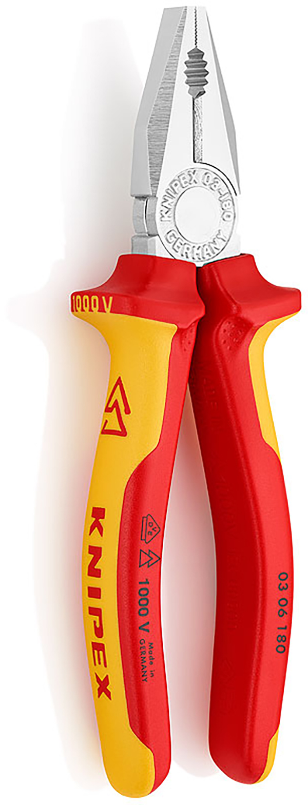 ALICATE UNIVERS. AISLADO 1000V 03.06.200 KNIPEX 200 MM