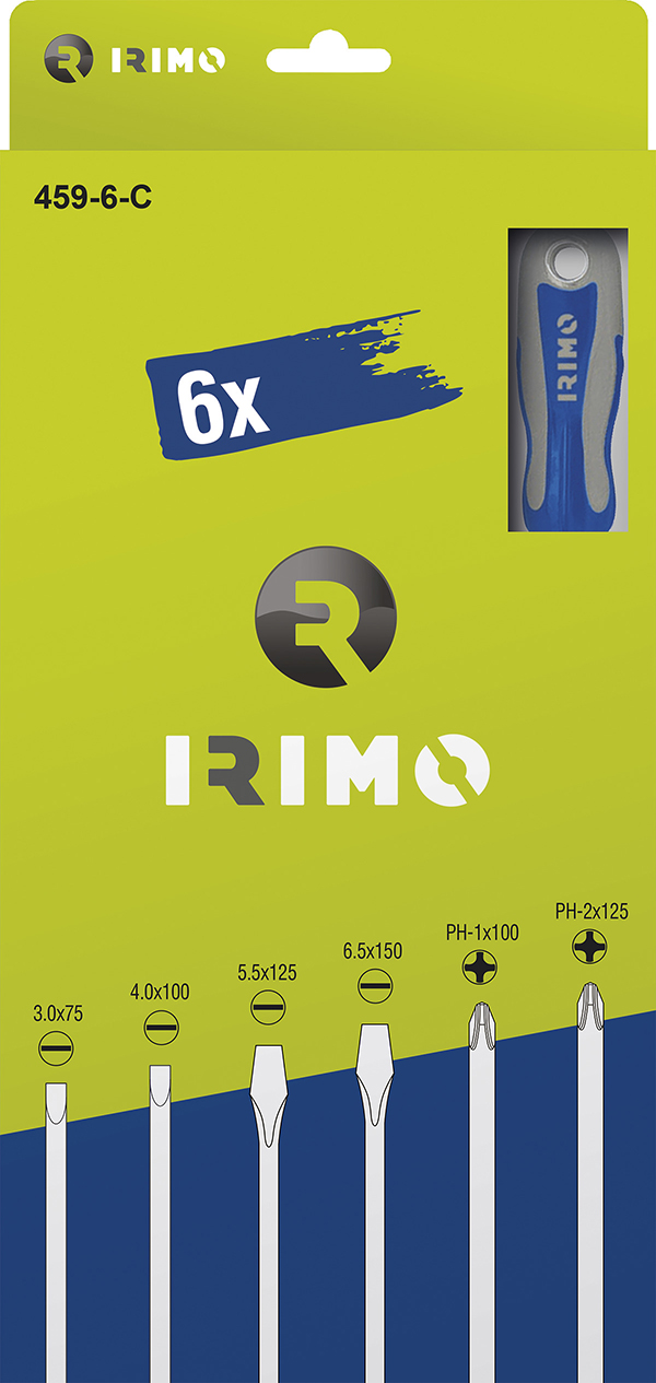 DESTORNILLADOR PLANO+PH JG 6 P 459-6-C IRIMO -
