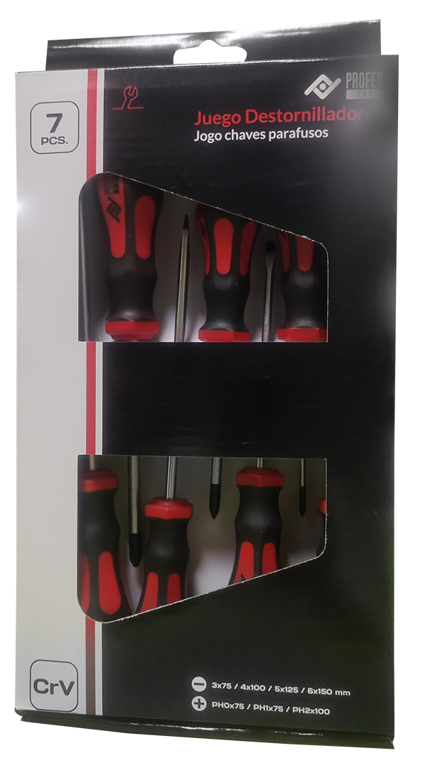 DESTORNILLADOR JGO 7PZ PL/PH PT0807 PROFER TOP -