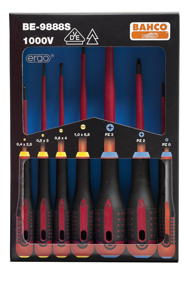 DESTORNILLADOR AISLADO JGO 7P BE-9888S BAHCO ERGO -