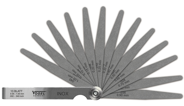 GALGAS INOX. JGO 13 LAMINAS 413.105 VOGEL 0,05-1 MM