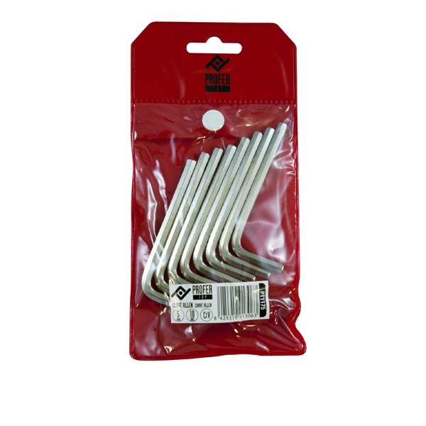 LLAVE ALLEN HEXAG NIQUELADA PT1178 PROFER TOP 8 MM