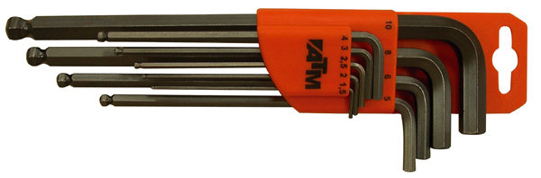 LLAVE ALLEN LARGA BOLA JGO 9PZ A1301 ATM 1,5-10 MM