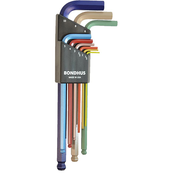 LLAVE ALLEN BOLA COLOR JGO 9PZ 69499 BONDHUS 1,5-10 MM