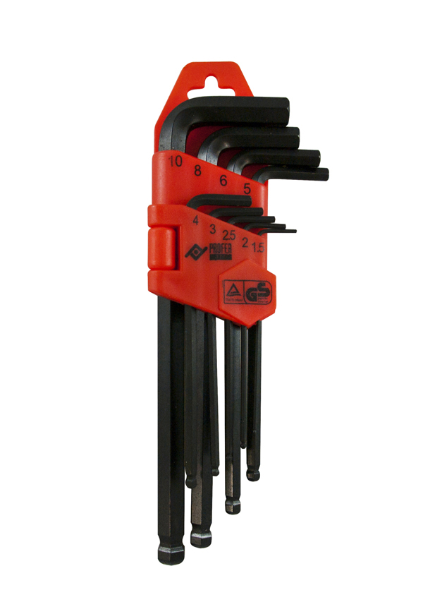 LLAVE ALLEN LARGA P/BOLA 9P PT0815 PROFER TOP 1,5-10 MM