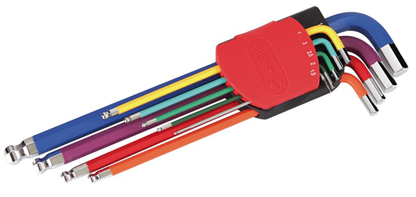 JUEGO LLAVES COLORES HEX RED 9PZS 605-069 DOGHER -