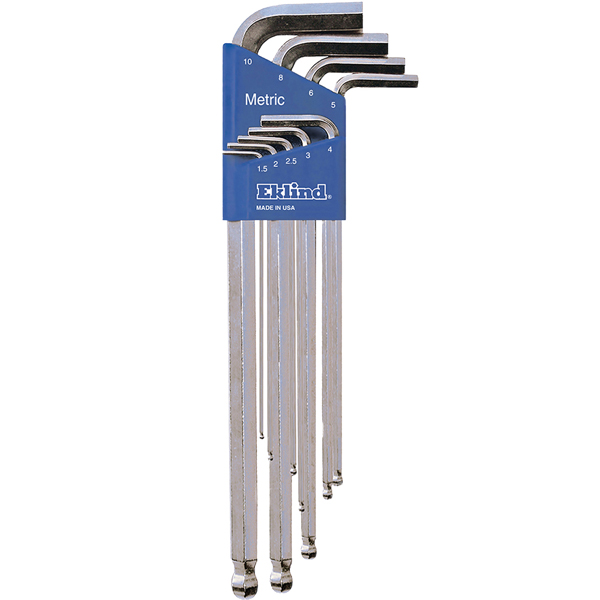 LLAVE ALLEN JGO 9 EXTRA LARGA CR P/BOLA EK17709 EKLIND 1,5-10 MM