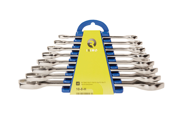 LLAVE FIJA PLANA JGO 8PZ 10-8-H IRIMO 6X22 MM