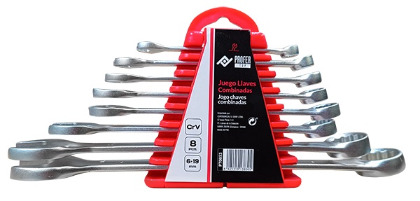 LLAVE COMBINADA JGO 8PZ PT0853 PROFER TOP 6-19 MM