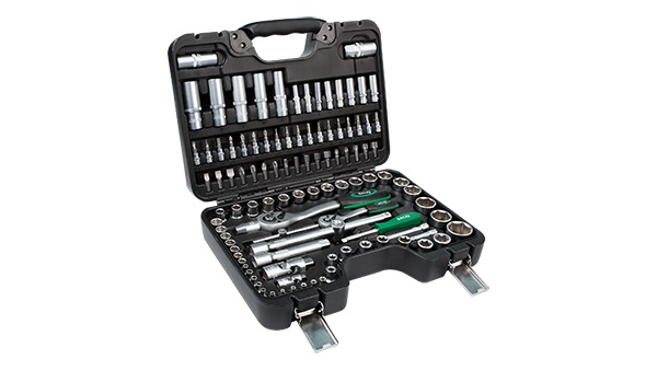 LLAVE VASO JGO 108 PZ+CARRACA SOCKET DESA/SALKI 1/4-1/2''