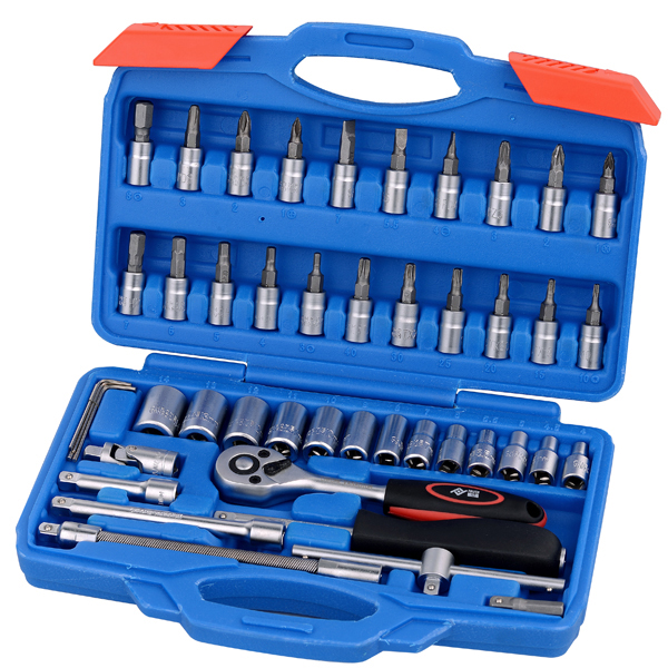 LLAVE VASO JGO 46 PZ+CARRACA PT0085 PROFER TOP 01-abr