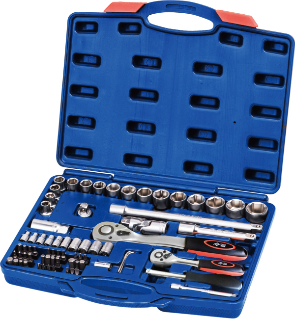 LLAVE VASO JGO 72 PZ +CARRACA PT1056 PROFER TOP 1/4-1/2''