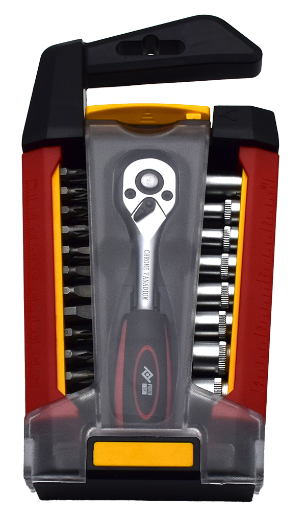 LLAVE VASO JGO 33 PZ +CARRACA PT1061 PROFER TOP 1/4''