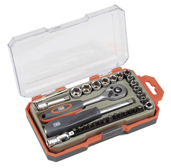 ESTUCHE VASO JGO 35 PZ +CARRACA 170735 ALYCO HR 1/4''