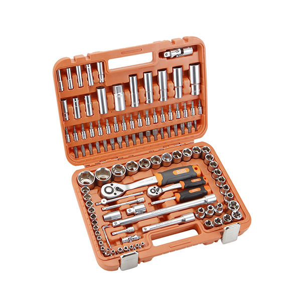 LLAVE VASO JGO 110PZ +CARRACA 192393 ALYCO HR 1/4-1/2''