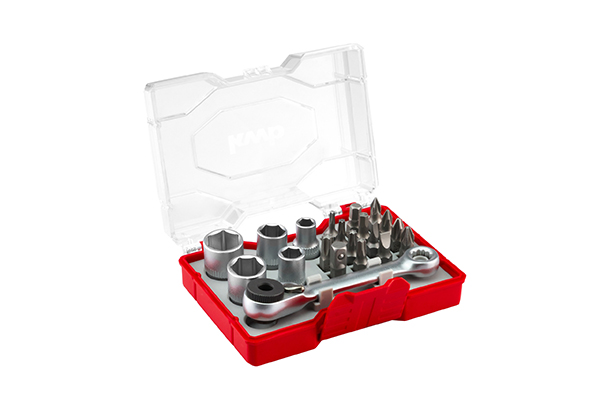 ESTUCHE PUNTA+VASOS JG 20 PZ 49118584 EINHELL 100X40X120