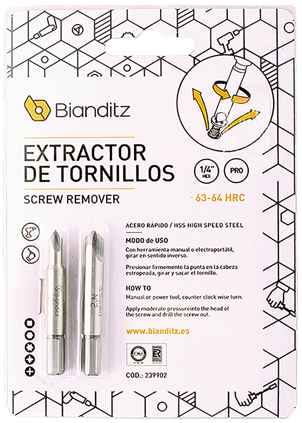 PUNTA EXTRACTORA TORNILLOS 239902 BIANDITZ -