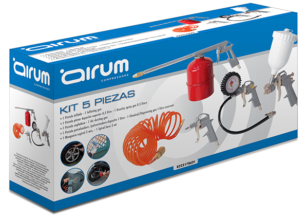 KIT AEROGRAFICO 5 PZ 8222178LEV AIRUM -