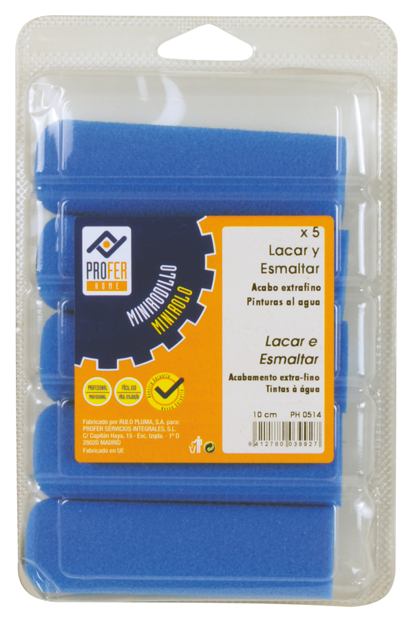 RECAMBIO MINI RODILLO AZUL 5 PH0514 PROFER HOME 10 CM