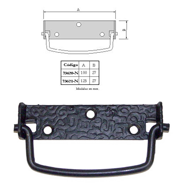 ASA ABATIBLE NEGRA 73621-N IMEX 125X27 MM