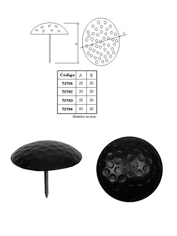 CLAVO REDONDO MARTILLEADO 73782 IMEX 30 X 30 MM