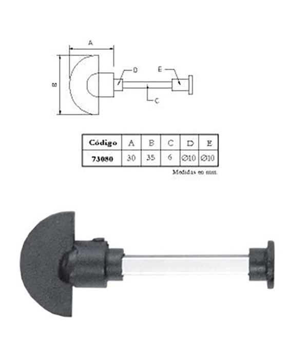 MULETILLA CON BOTON DE SEGURIDAD B-73080 IMEX 50 MM