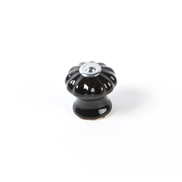 POMO PORCELANA NEGRO 7-E524.03 REI 28 MM