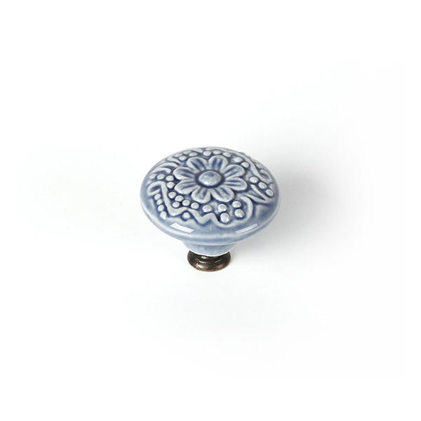 POMO PORCELANA AZUL 7-E523.08 REI 44 MM