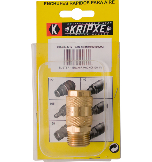ENCHUFE RAPIDO MACHO BL.1 004450-3714 KRIPXE 1/4''