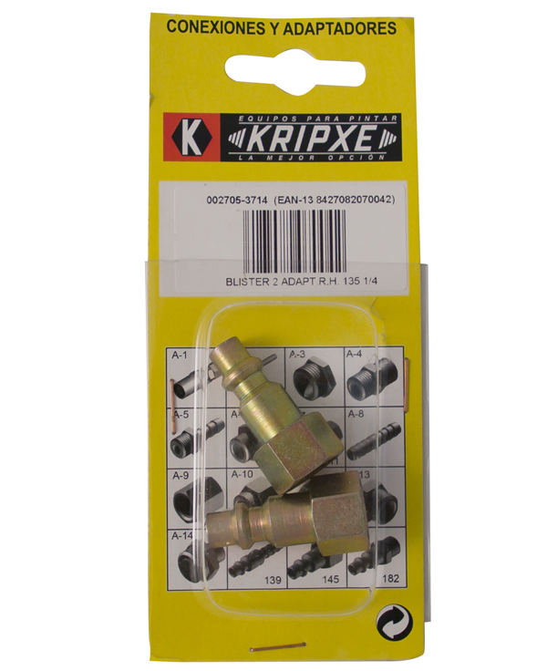 ADAPTADOR HEMBRA ENCHUFE R. B2 002705-3714 KRIPXE 1/4''