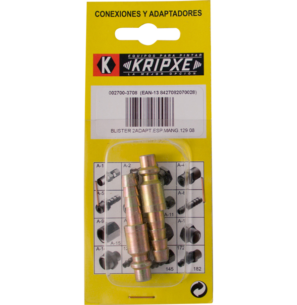 ADAPTADOR MANGUERA ESPIGA 8 B2 002700-3708 KRIPXE -