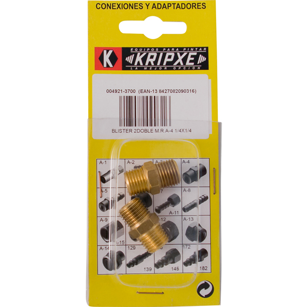 ENLACE LATON DOBLE MACHO BL.2 004921-3700 KRIPXE 1/4''