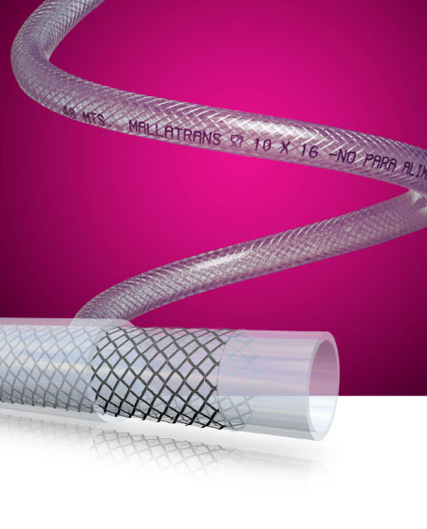 MANGUERA TUBO CRISTAL 8X14 REFORZADA 24010814050 MALLATRANS R/50 MTS