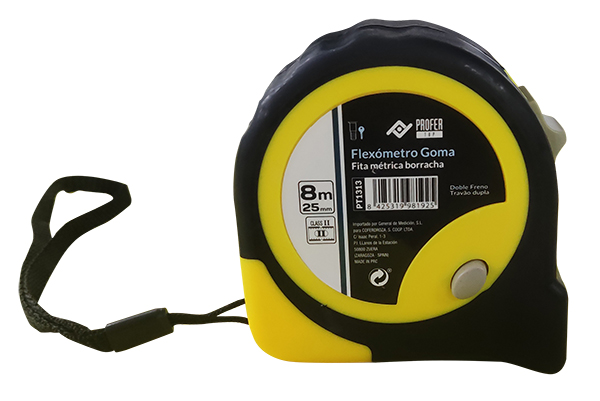 FLEXOMETRO GOMA PT1313 PROFER TOP 8MTX25 MM