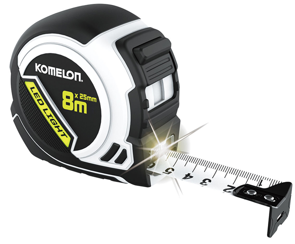 FLEXOMETRO D. CARA LED CLIP 29092D KOMELON 8MTX25 MM