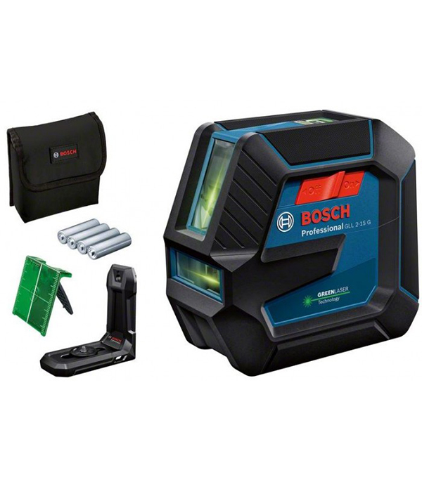 NIVEL LASER AUTO CRUZ VERDE+LB10 GLL 2-15G BOSCH 15 M
