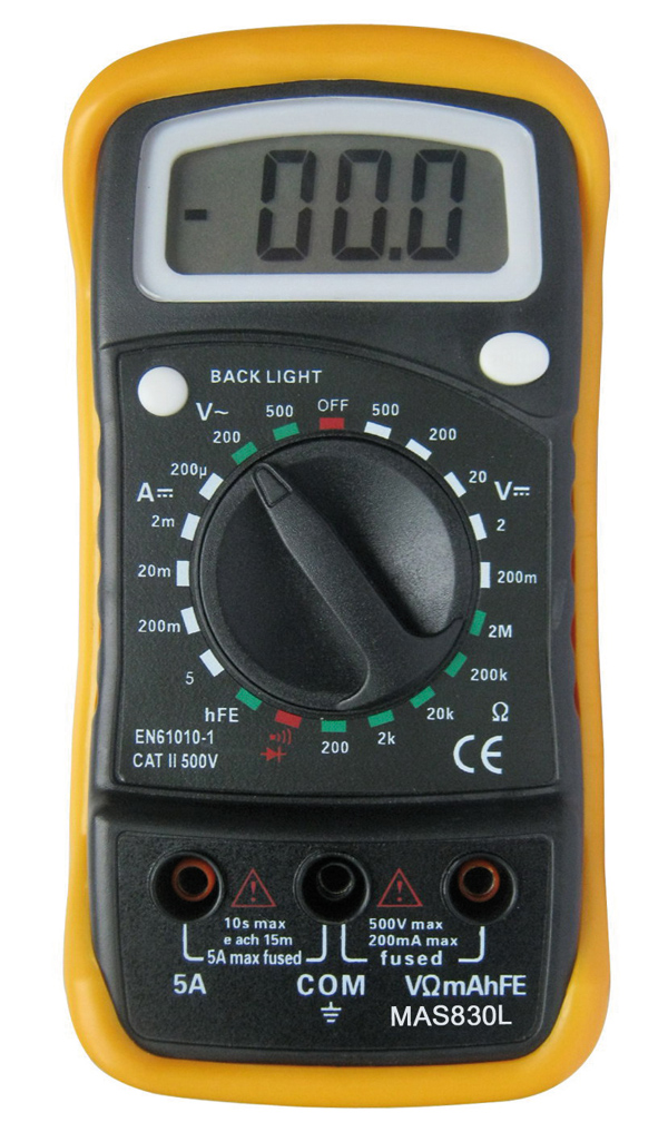 MULTIMETRO DIGITAL 5A MAS830L KAISE 500 V