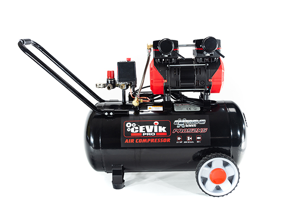 COMPRESOR SILENCIO 2HP S/ACEIT 8 BAR CA-PRO52XS CEVIK 50 L