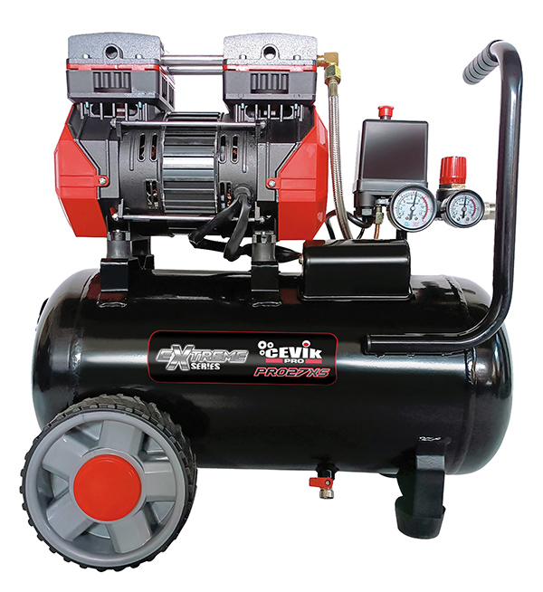 COMPRESOR SILENCIO 2HP S/ACE 8 BAR CA-PRO27XS CEVIK 24 L
