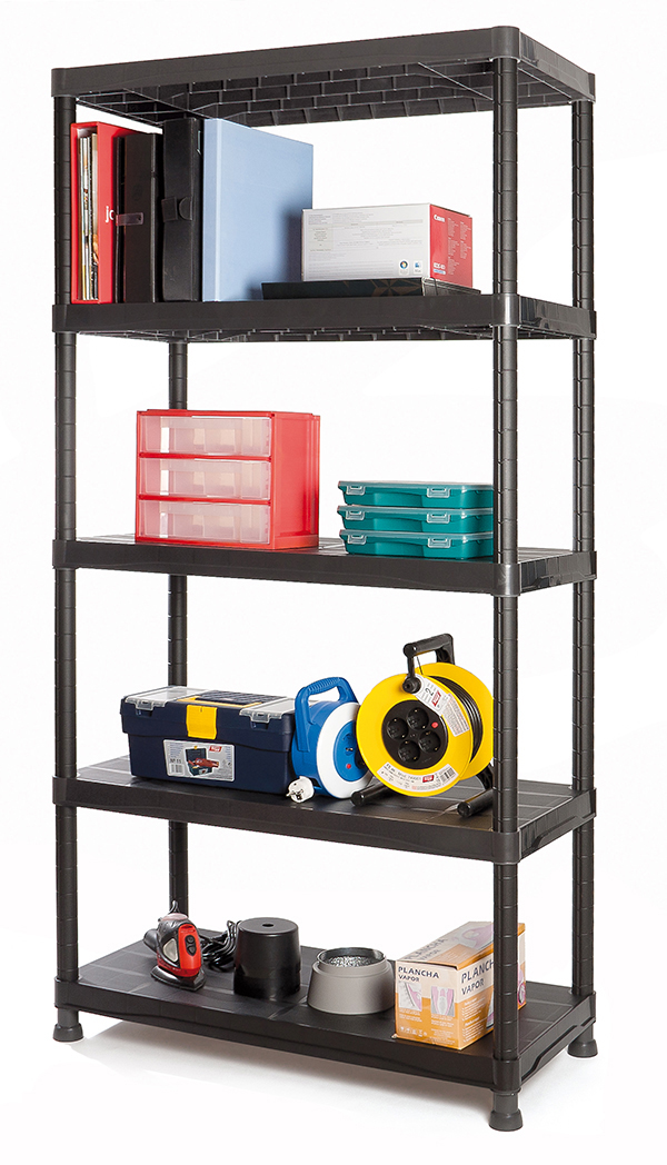 ESTANTERIA RESINA 5 B/ NEGRO 220005 TAYG -