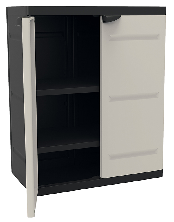 ARMARIO RESINA 2 PUERTAS BAJO NGR PH1423 PROFER HOME 70X44X88