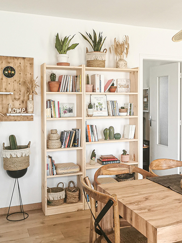 ESTANTERIA LIBRERIA GALA 6 BALDAS PINO MACIZO GAL650.99 ASTIGARRAGA 49,6 CM